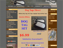 Tablet Screenshot of dogtagsdirect.com